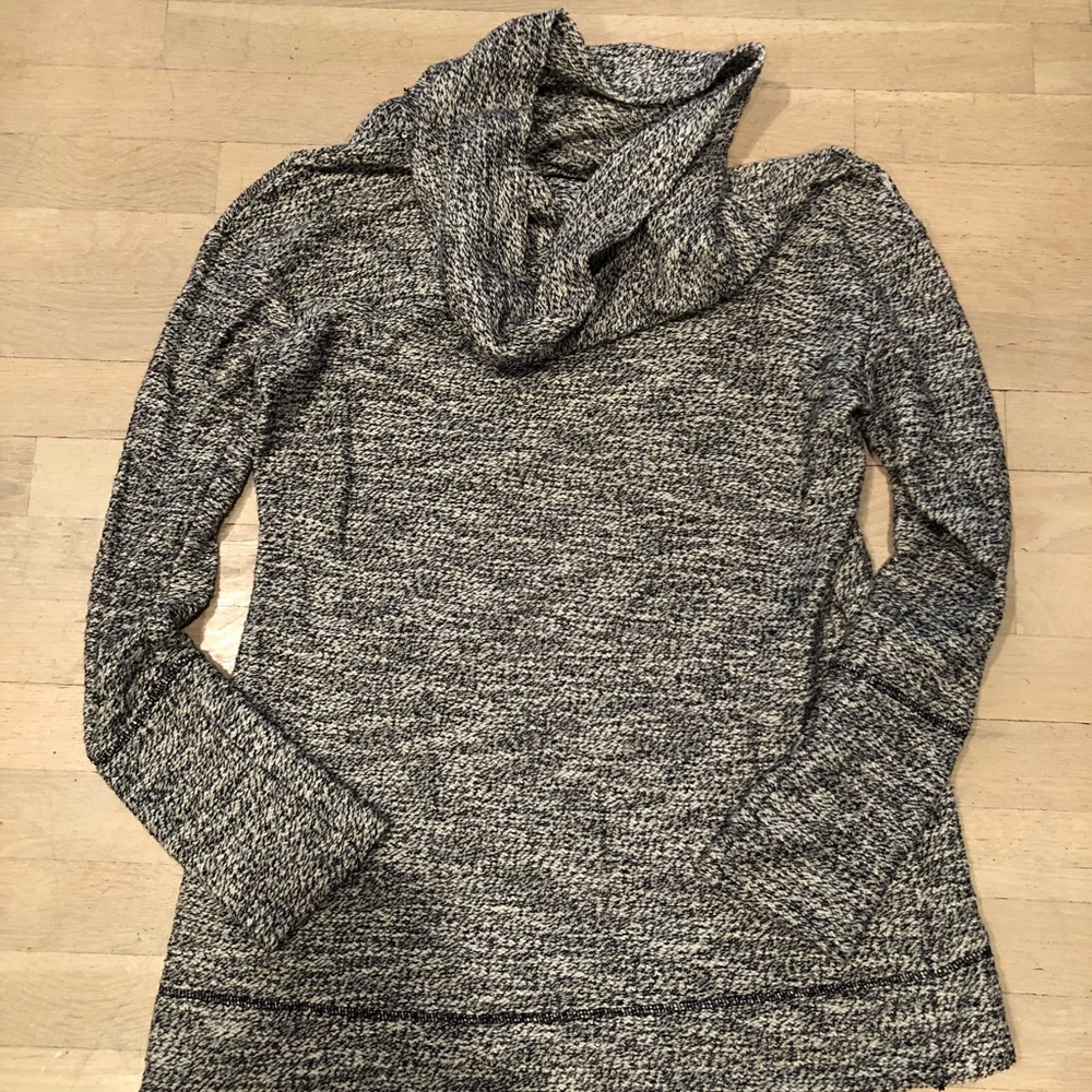Merona Black Marled Cowl Neck Tunic Sweater